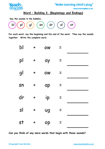 Phonics - Word Building 2 - Using Digraphs to Build Words | Teaching