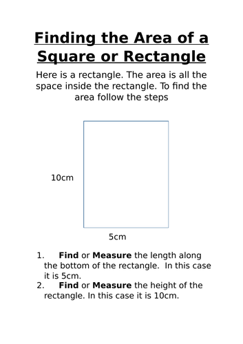 Finding the area of a rectangle