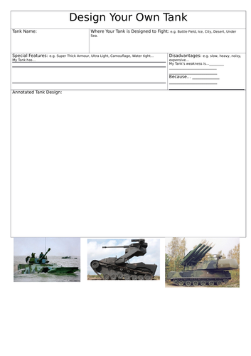 Design your own tank