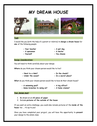 Design A Dream House Room Design Floor Plans Uow Homework