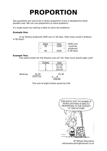 Calculating Proportions