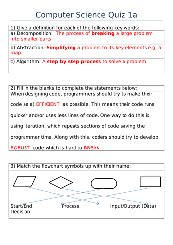 Gcse Computer Science Computational Thinking And Boolean Logic Quiz Assessments - robust definition computer