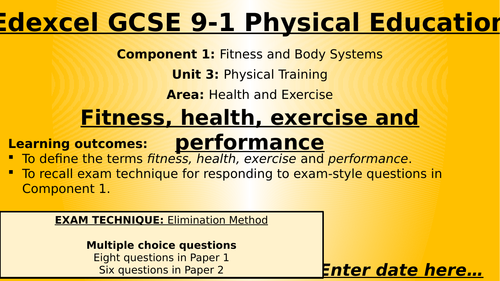 Edexcel 9-1 GCSE Physical Education - Component 1 - Topic 3
