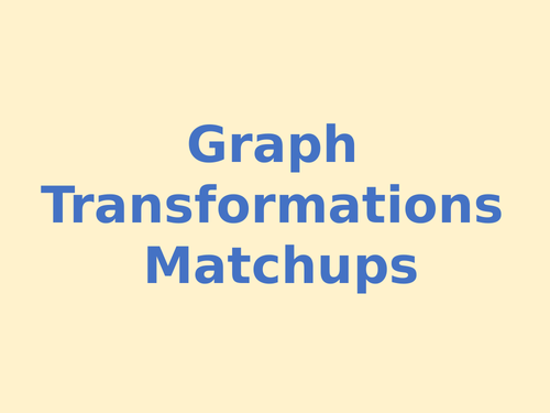 Graph Transformations Matchups