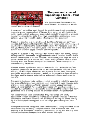 Reading for UAE/Close Reading - Supporting A Team