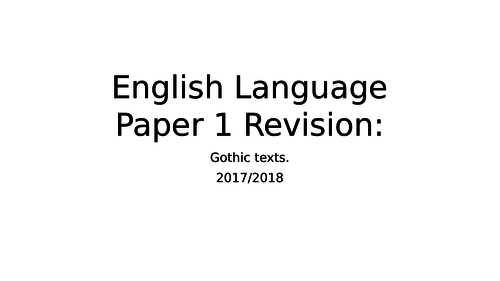 AQA G.C.S.E 9-1 LANG PAPER 1:  PRACTICE PAPER AND SUPPORTING LESSONS