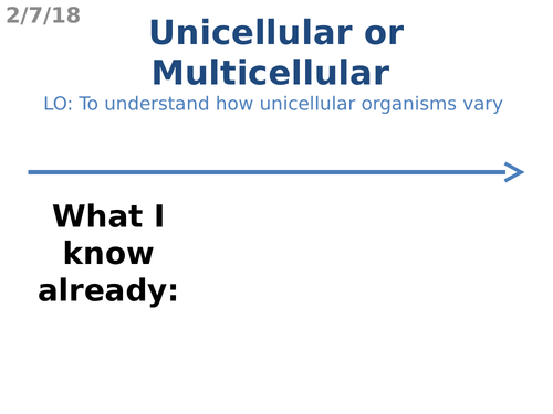 Unicellular or Multicellular