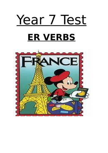 A little -er verb test - Year 7