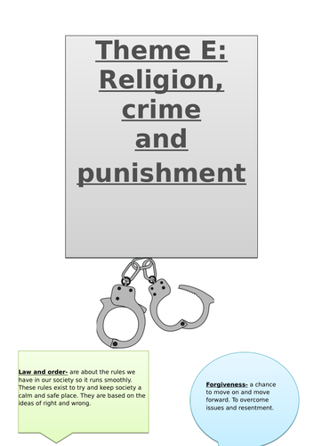 Theme E Religion, Crime and Punishment