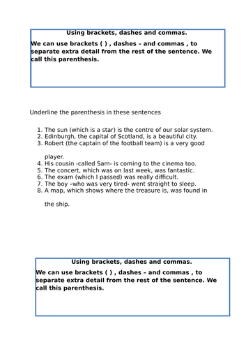 Year 5 SPAG Punctuation