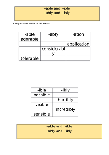 Year 5 SPAG Spelling