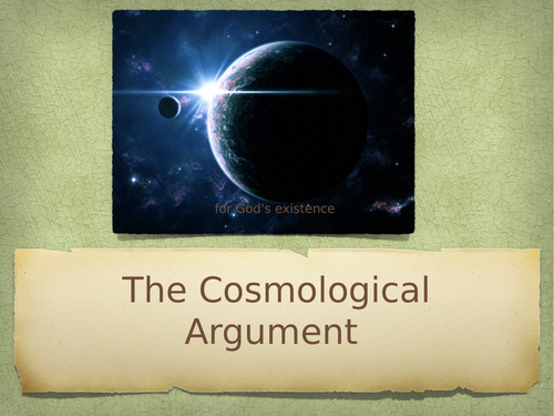 Cosmological Argument for God's existence