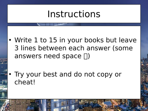 Development Gap mini quiz