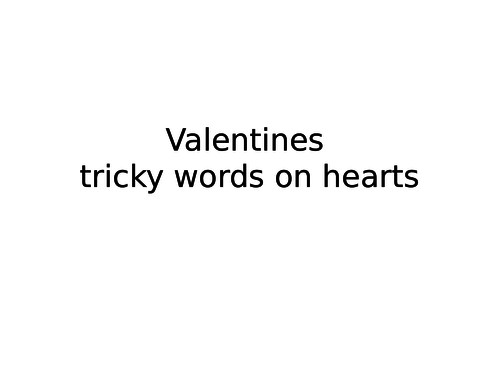 Valentine tricky word snap or pairs
