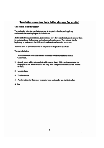 TESSELLATION - NOT JUST A FRIDAY AFTERNOON FUN ACTIVITY!