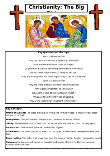 EDUQAS GCSE: Christianity The Big Picture | Teaching Resources