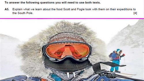EDUQAS GCSE English Language Paper 2 Question 5 +podcast (Fogle/Captain Scott exam)