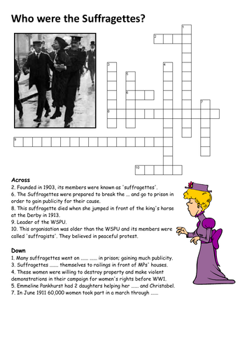Who were the Suffragettes Crossword