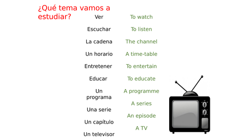 GCSE: TV (opinions, reasons, descriptions, comparisons)