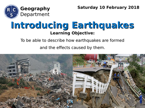 Earthquakes: introductory theory lesson