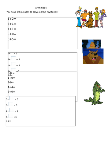 20 arithmetic tests for Year 1