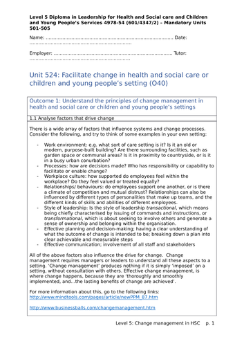 unit 5 assignment 2 health and social care level 3