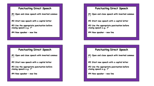 Punctuating Speech Prompt Cards Teaching Resources