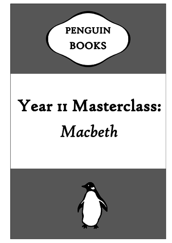 Macbeth More Able Lecture and Booklet