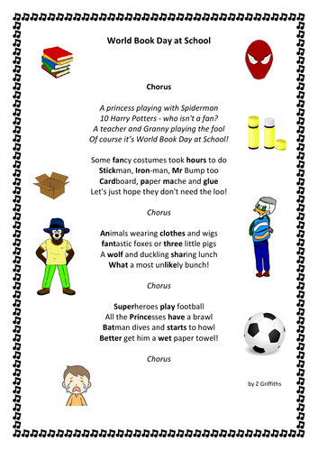 World Book Day At School Funny Song Teaching Resources