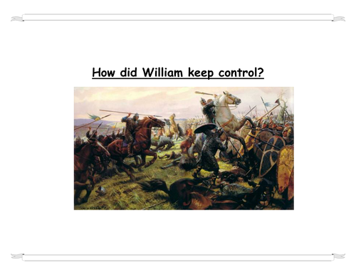 William the Conqueror (Normans) Scheme of Work SOW