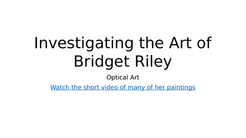 PP about Briget Riley/op art