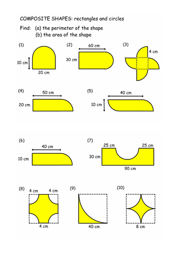 composite shapes circles teaching resources