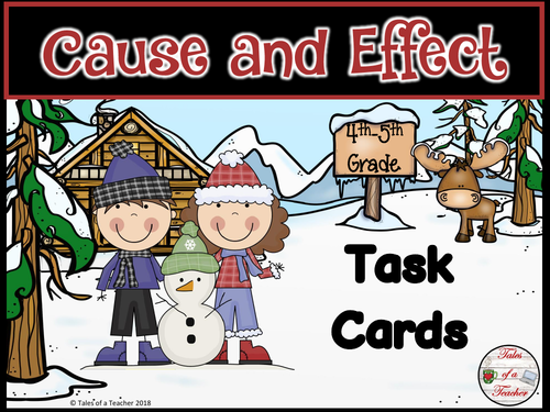Cause and Effect Task Cards ~ 4th-5th Grade Version