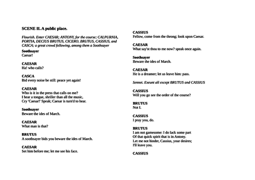 Julius Caesar Act 1 scene 2