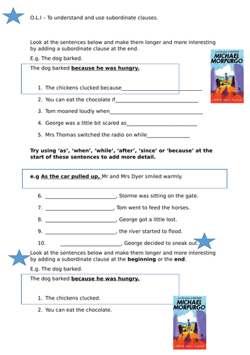 subordinating-conjunctions-differentiated-worksheets-a-long-way