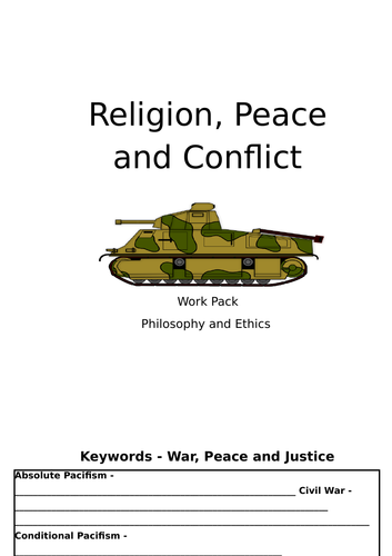 AQA GCSE 9-1: Religion, Peace and Conflict Revision Work Booklet