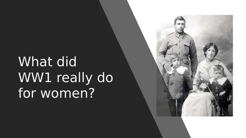 What did WW1 do for womens votes (suffrage)