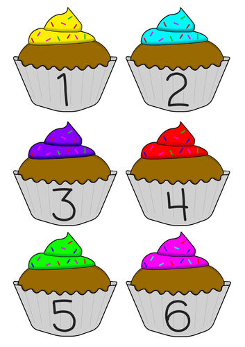 Numbers 1-30 on cupcakes