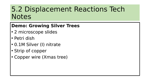 New AQA 5.2 Displacement Reactions