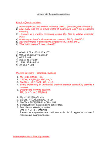 AQA Unit 4 Quantitative Chemistry revision resources