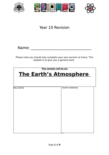 Atmosphere and evolving atmosphere revision