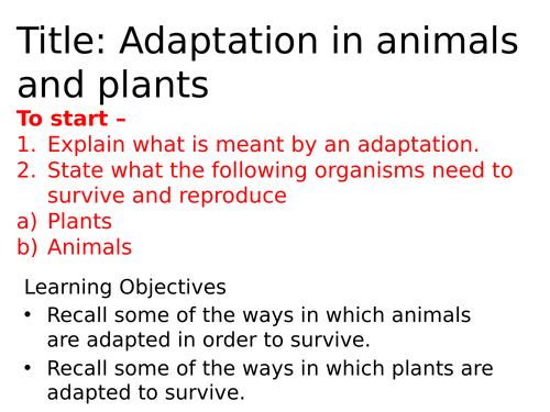 AQA Adaptations