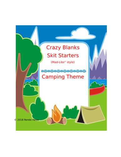 Crazy Blanks Skit Starters - Camping Theme
