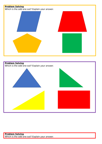 2D and 3D Shapes, Spring Block 3, Year 2.