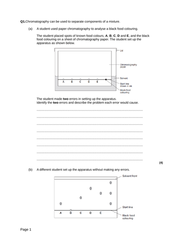 New GCSE - Chromatography