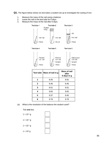 New GCSE - Rusting