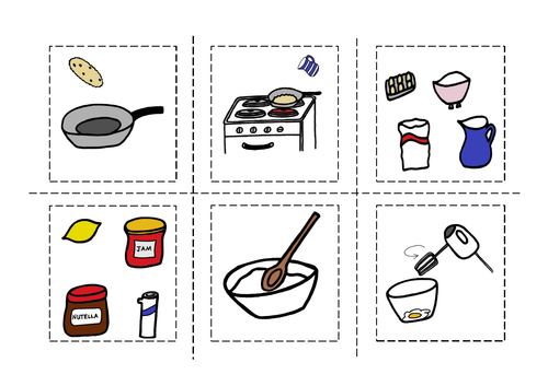 Pancake sequencing cards.