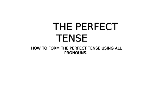 PAST TENSE REVISION -YEAR 8