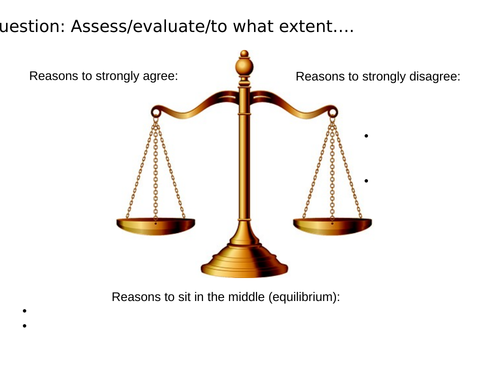 'To what extent' writing templates to improve exam technique ('assess', and 'evaluate')