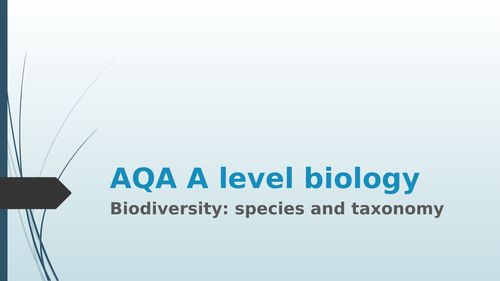 AQA A level biology taxonomy and phylogeny